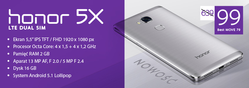 Honor 5X Dual SIM LTE za 99 zł w Best MOVE 79 