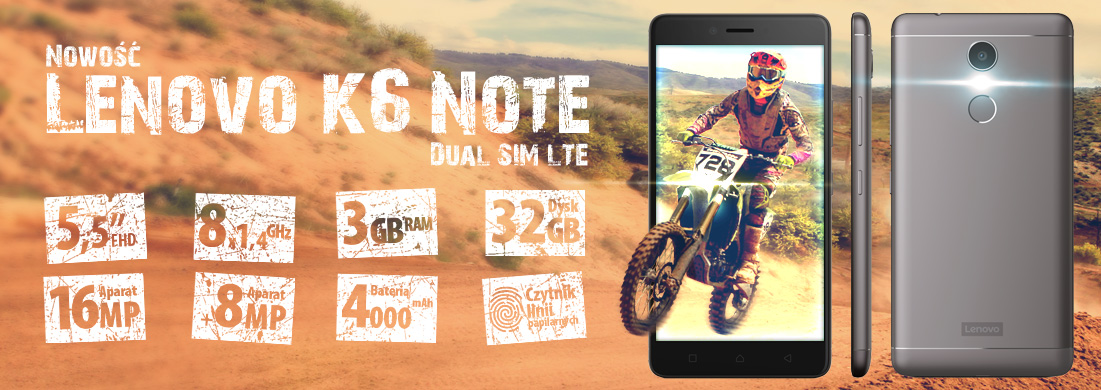 Nowość Lenovo K6 Note Dual SIM LTE